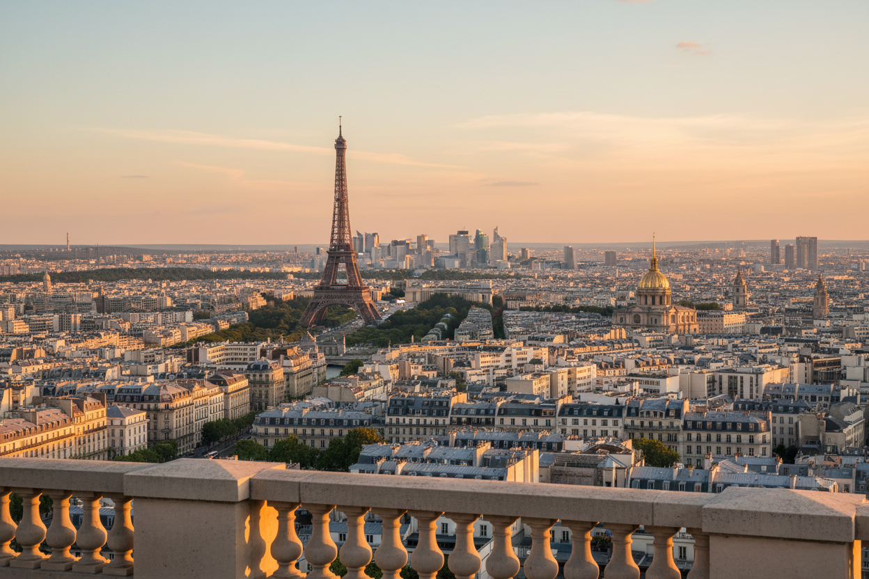I need a stock image of paris nothing close up 